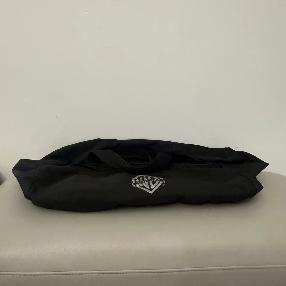 Vintage Warner Bros Records Promo Duffel Bag Black Nylon Music‎ Industry Rare WB